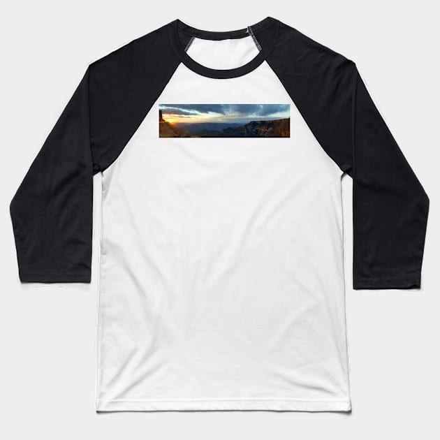 Panoramic Sunrise over the Copper Canyon Baseball T-Shirt by JuliaGeens